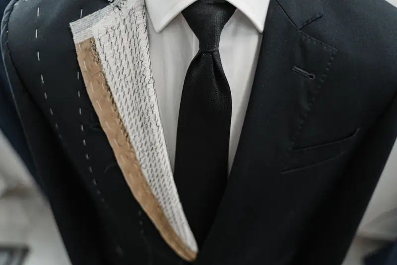 Détail de construction intérieure d’une veste